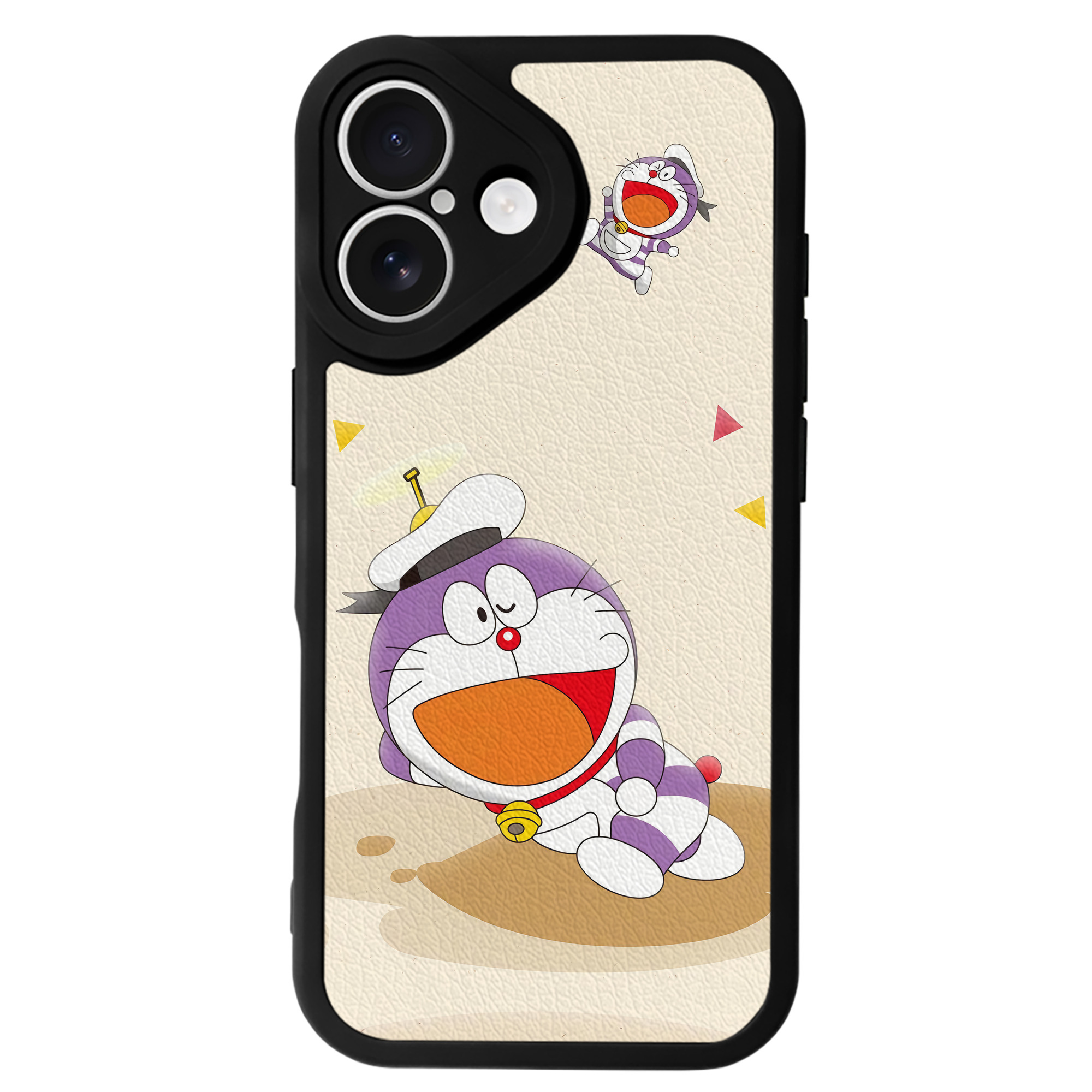 （画像用） ドラえもん Doraemon 【iPhone 16シリーズ対応】シリコンスマホケース（レザー調） 材質：シリコン